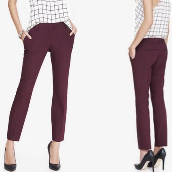 Express Pants - Express Maroon Columnist Pant